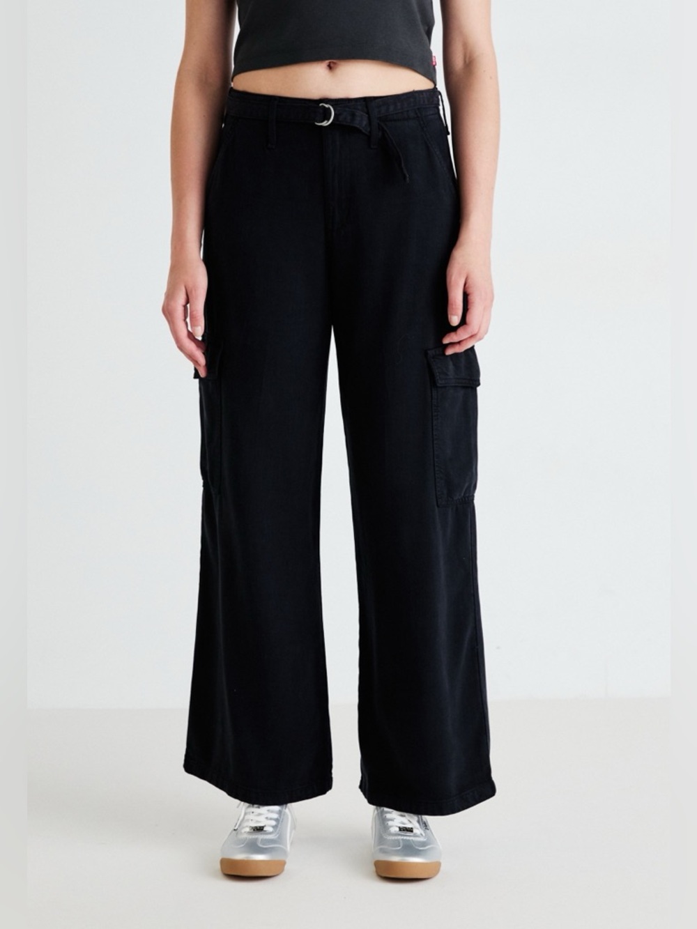 Levi's BAGGY DAD CARGO - Cargo trousers - Sz 27 - drapey caviar